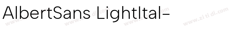 AlbertSans LightItal字体转换 AlbertSans LightItal字体转换